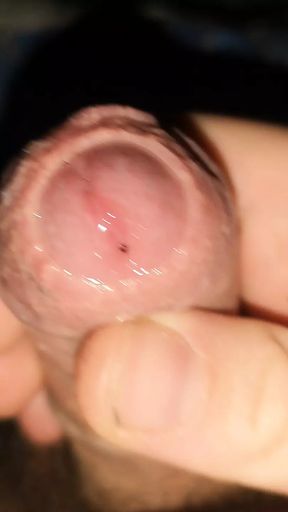 Close up cumming after long edging