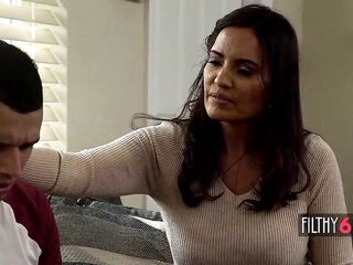 Hawt mother i'd like to fuck stepmother screws with lewd stepson who was masturbating a lot