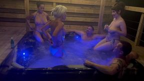 hot tub swinger sex party