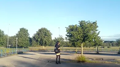 Skinny Crossdresser Kimi Tv In Public Outdoors Bottomless