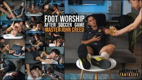 foot worship after soccer game | john creed