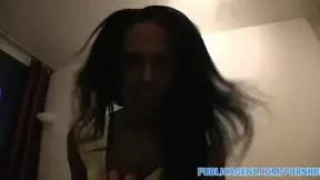 Black sexy girl gets fucked in grandparents' flat