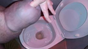 Wanking in toilet