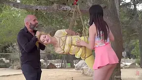 Melody Petite, Liz Rainbow And Nerea Falco In Beautiful Spanish Slut Gets Disgraced Like A Pig!