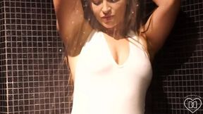 Busty Brunette Shower Fuck