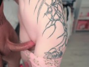 Stepsister rubbing her pussy. Cum in her panties and she wore them to school 4K - pinkloving💖