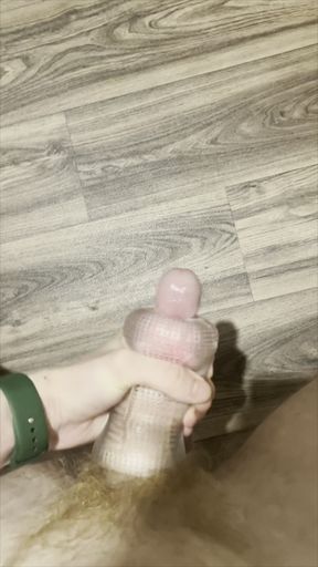 Twink Fleshlight Orgasm - Wet, Messy Cumming with Toned Abs! Full Premium Video