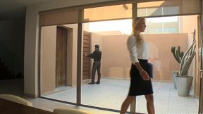 naughty blonde real estate agent carla cox gives her ass for a deal