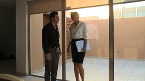 naughty blonde real estate agent carla cox gives her ass for a deal