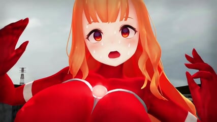 Super heroine vs giant ape