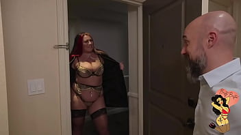 Hotwife Busty Boston makes cuck watch her take creampie on Video Call