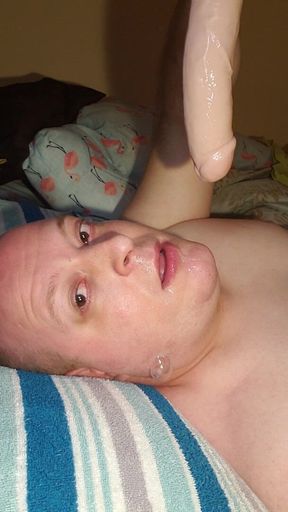 Still Deepthroat Huge Dildo