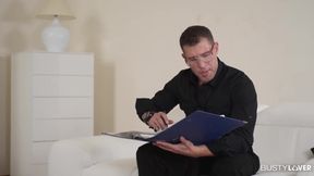 Busty Sexbomb Gets Ass Fucked Until She Cums in Stockings