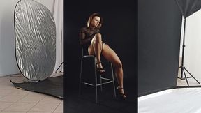 sensual photoshoot of a sexy fit milf (behind the scenes)