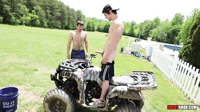 Hot Country Boys get dirty and Fuck on a 4-wheeler RAW