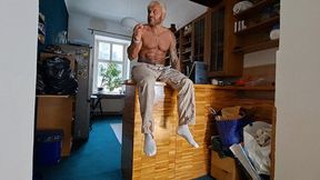 Two Very Masculine & Hairy Guys In Kinky Foot Worship Scenario
