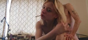 Cute Blonde Smoking Fucked From Behind. Amateur Porn