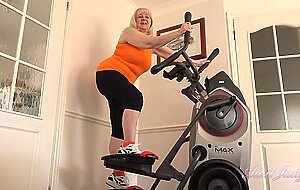Aunt Judy's - Working Out with Busty 64yo GILF Katie Wish