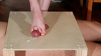 Domina bare feet cock stomping &amp_ footjob with huge cumshot pt2 HD