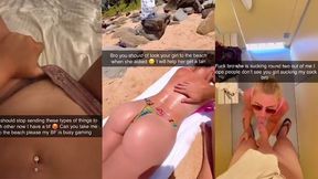 Snapchat Teen Cheating In Public Restroom While At The Beach!