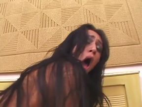 Gorgeous trannies enjoy getting their tight asses banged by a huge dick