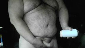 I Fuck a Fake Pussy and Jerk My Cock Hard Until I Cum Hot