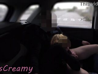 Risky Sex in Public! My Wife Caught Giving a Fellatio in a Car! - MissCreamy
