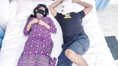Stepmom shares bed with stepson first time tight pussy creampie