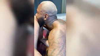 Latino Daddy MiguelB Sucks Big Black Cock in Amateur Interracial Scene