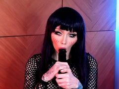 Stacked brunette goes solo toys and masturbation