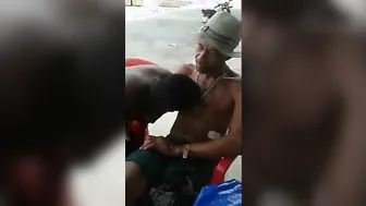 Daddy Sucks Latin Stud's Nipples at the Bar