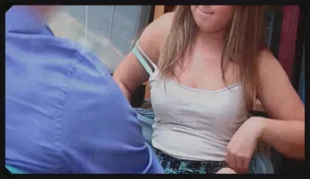 Brunette Beauty Dominated by Security Guard