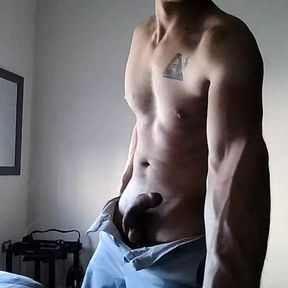 naked sexy young guy and masturbate for us on web cam