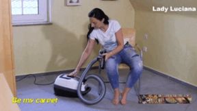 Lady Luciana vacuum on mistress soles multi cam
