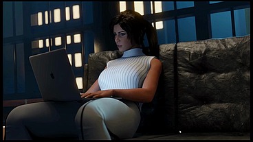CROFT Adventures [ Hentai Game Parody ] Ep.7 BIG BLACK COCK TITJOB and 3some with the LIBRARIAN and BWC !