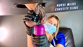 Nurse Milks Chastity Slaves Big Cum Load With Vibe Wand