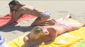 purefilmstv - four beautiful sluts after a morning on the beach take a shower with squirt