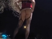 Crossdresser on public street