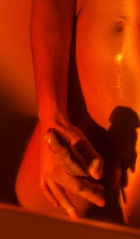 Sensual handjob with loads of cum