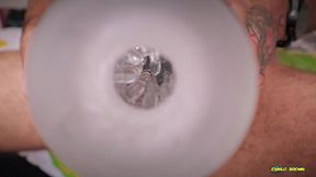 free cumshot video using #qutoys mermaid automatic masturbator and penis pump on my big uncut cock makes me cum hard those rotations felt amazing - camilo brown