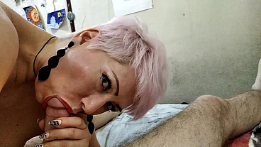2 dildos in both holes, Blowjob and bright orgasm of a Mature Russian beauty AimeeParadise...