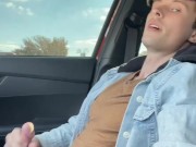 Uncontrolled Masturbating In The Car🍌👋💦