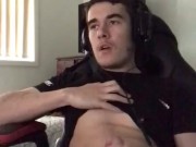 Bisexual Guy Cums While Watching Porn