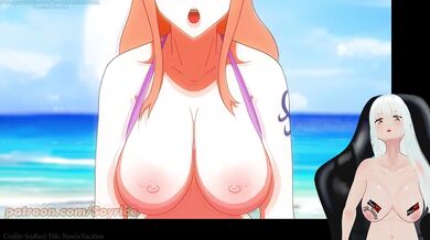Nami’s beach creampie gets her ass fucked raw
