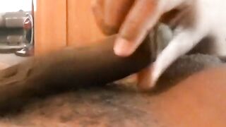 American deviant Dorky strokes BBC and shoots jizz