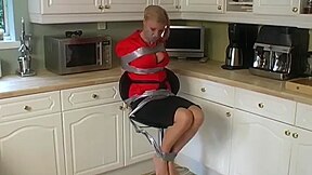 Amateur Milf Tied Gagged On A Stool