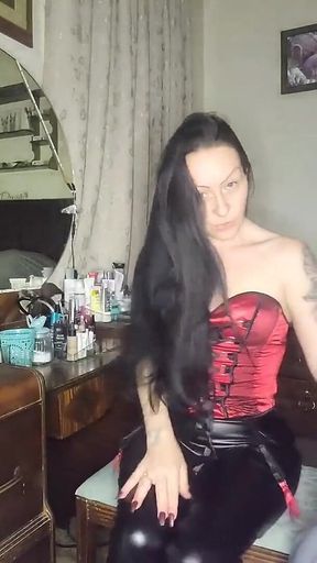 Wet Look Pants Tease & JOI