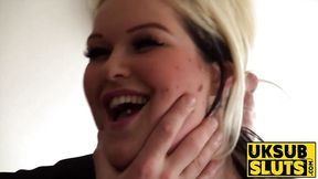 UKSubSluts com - Stunning girl submits to her master and fulfills his intense desires