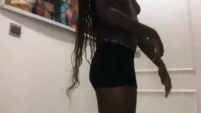 Oiled Ebony Twerk Tease POV Browngurl234 Juicy Booty Dance