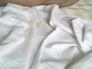 Black Boy Solo Fuck Cums Huge in Bed, yummy thick white  juice